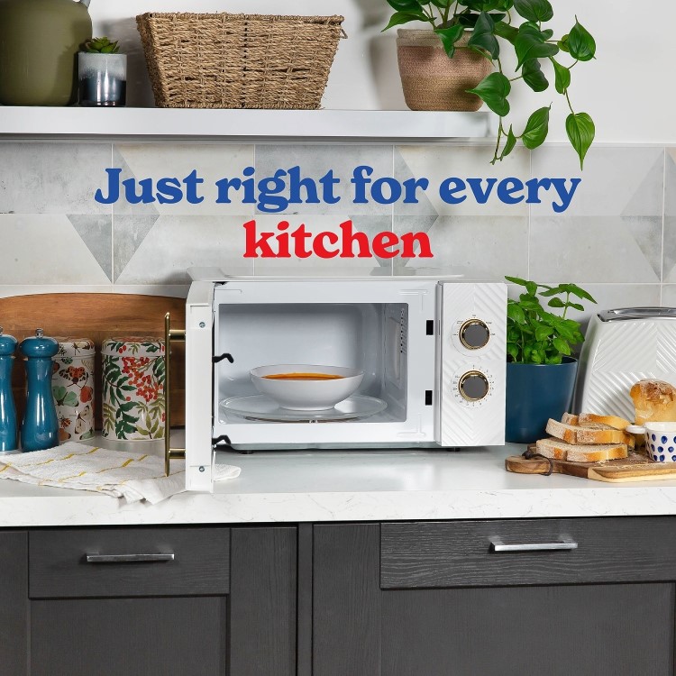 Russell Hobbs Groove RHMM723 17L Compact Freestanding Solo Microwave - White