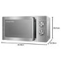 Russell Hobbs RHMM827SS 20L Freestanding Solo Microwave Oven - Stainless Steel