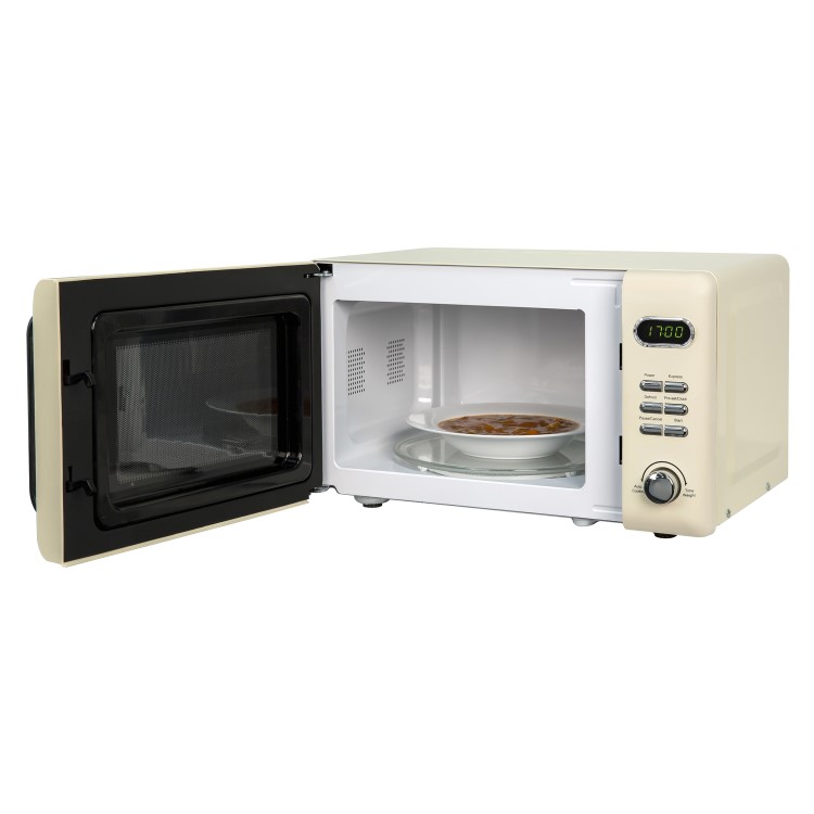Russell Hobbs RHRETMD706C 17L 700W Retro Design Freestanding Digital Microwave in Cream