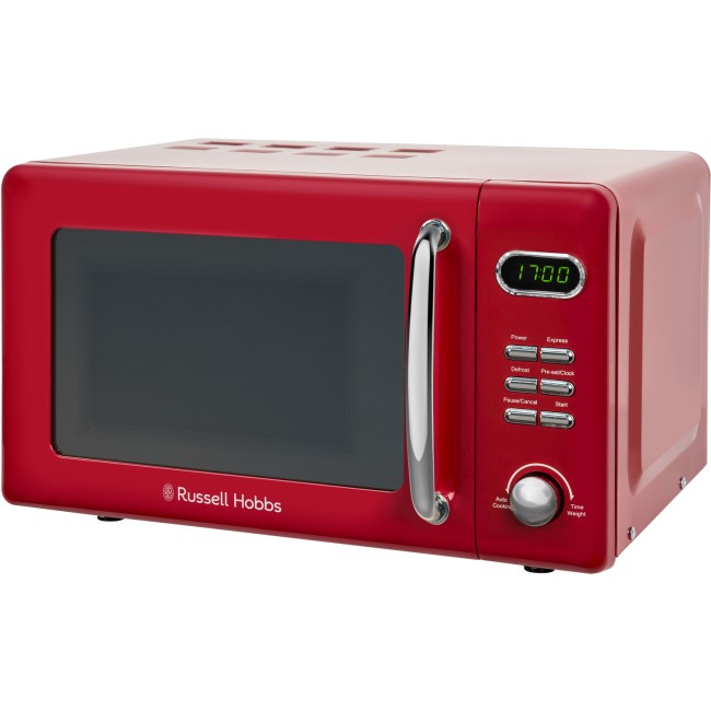 Russell Hobbs RHRETMD806R Retro 17L Digital Microwave Oven - Red