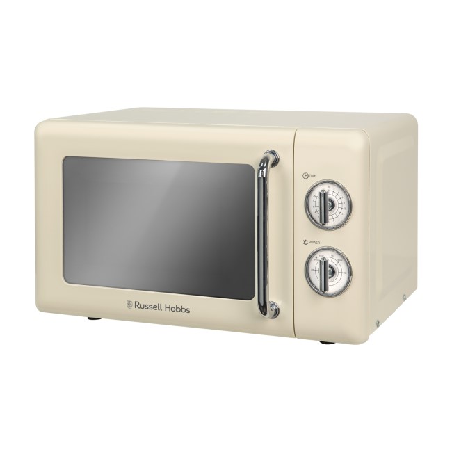 Russell Hobbs 17L Retro Solo Microwave - Cream
