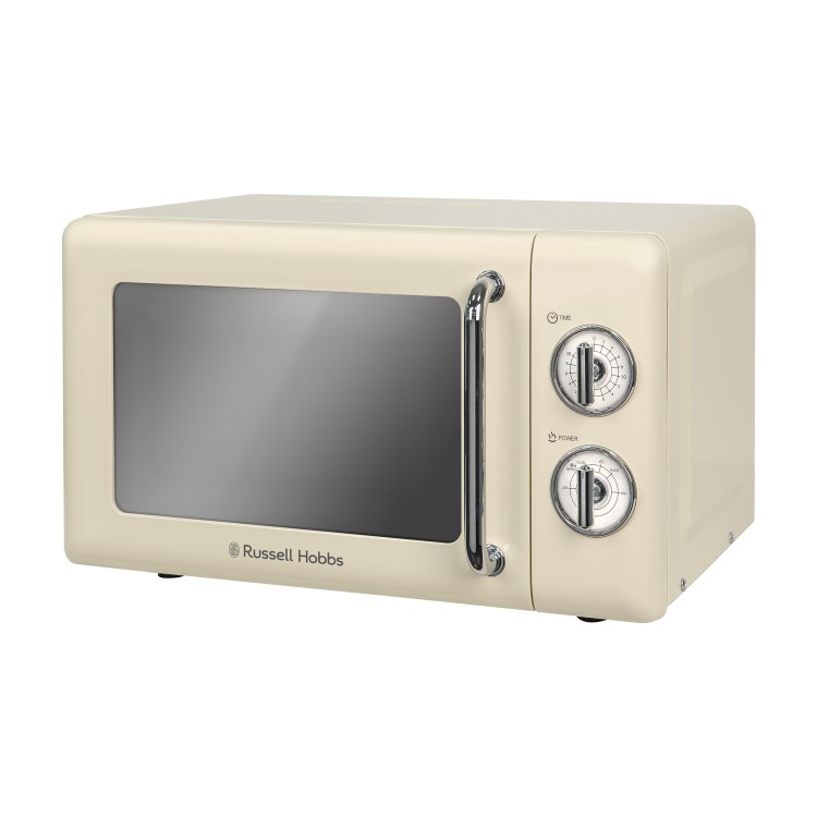 Russell Hobbs 17L Retro Solo Microwave - Cream
