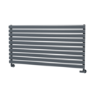 Sorrento Linea Dark Grey Anthracite Oval Designer Radiator 590x1200mm Single Panel 2863 BTU - Horizontal Bars