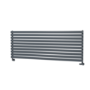 Sorrento Linea Dark Grey Anthracite Oval Designer Radiator 590x1600mm Single Panel 3782 BTU - Horizontal Bars