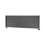 Sorrento Linea Midnight Black Oval Designer Radiator 590x1800mm Single Panel 4256 BTU - Horizontal Bars