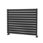 Riace Linea Midnight Black Flat Designer Radiator 770x1000mm Single Panel 2973 BTU - Horizontal Bars
