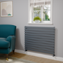 Riace Dark Grey Anthracite Flat Designer Radiator 770x1000mm Single Panel 2973 BTU