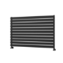 Riace Linea Midnight Black Flat Designer Radiator 770x1200mm Single Panel 3519 BTU - Horizontal Bars