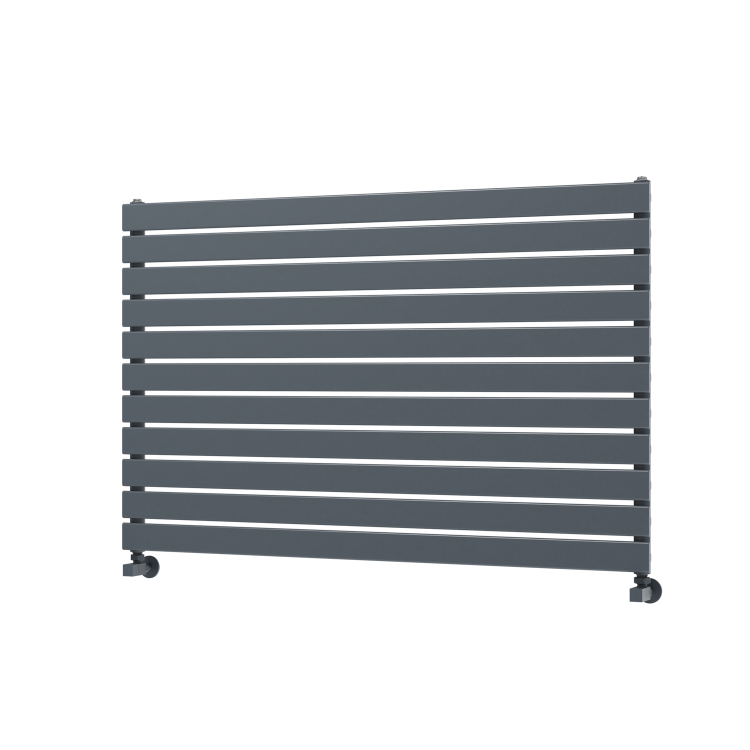 Riace Linea Dark Grey Anthracite Flat Designer Radiator 770x1200mm Single Panel 3519 BTU - Horizontal Bars