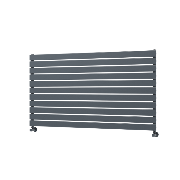 Riace Linea Dark Grey Anthracite Flat Designer Radiator 770x1400mm Single Panel 4072 BTU - Horizontal Bars
