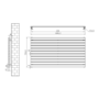 Riace Linea Dark Grey Anthracite Flat Designer Radiator 770x1400mm Single Panel 4072 BTU - Horizontal Bars