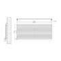 Riace Linea Dark Grey Anthracite Flat Designer Radiator 770x1800mm Single Panel 5215 BTU - Horizontal Bars