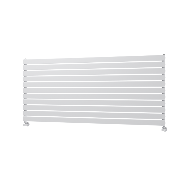 Riace Linea White Flat Designer Radiator 770x1800mm Single Panel 5215 BTU - Horizontal Bars