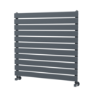 Riace Linea Dark Grey Anthracite Flat Designer Radiator 770x800mm Single Panel 2430 BTU - Horizontal Bars
