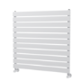 Riace Linea White Flat Designer Radiator 770x800mm Single Panel 2430 BTU - Horizontal Bars