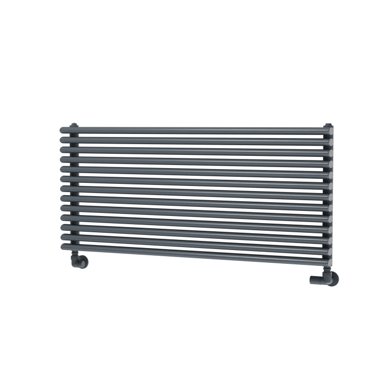 Ventura Dark Grey Anthracite Oval Unique Designer Radiator 455x1000mm Single Panel 2249 BTU