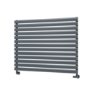 Sorrento Linea Dark Grey Anthracite Oval Designer Radiator 767x1000mm Single Panel 3147 BTU - Horizontal Bars