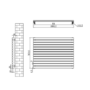 Sorrento Linea Dark Grey Anthracite Oval Designer Radiator 767x1000mm Single Panel 3147 BTU - Horizontal Bars