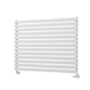 Sorrento Linea White Oval Designer Radiator 767x1000mm Single Panel 3147 BTU - Horizontal Bars