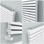 Ravello White Square Designer Radiator 585x1000mm Single Panel 2785 BTU