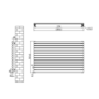 Sorrento Linea Midnight Black Oval Designer Radiator 767x1200mm Single Panel 3724 BTU - Horizontal Bars