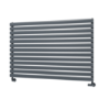 Sorrento Linea Dark Grey Anthracite Oval Designer Radiator 767x1200mm Single Panel 3724 BTU - Horizontal Bars
