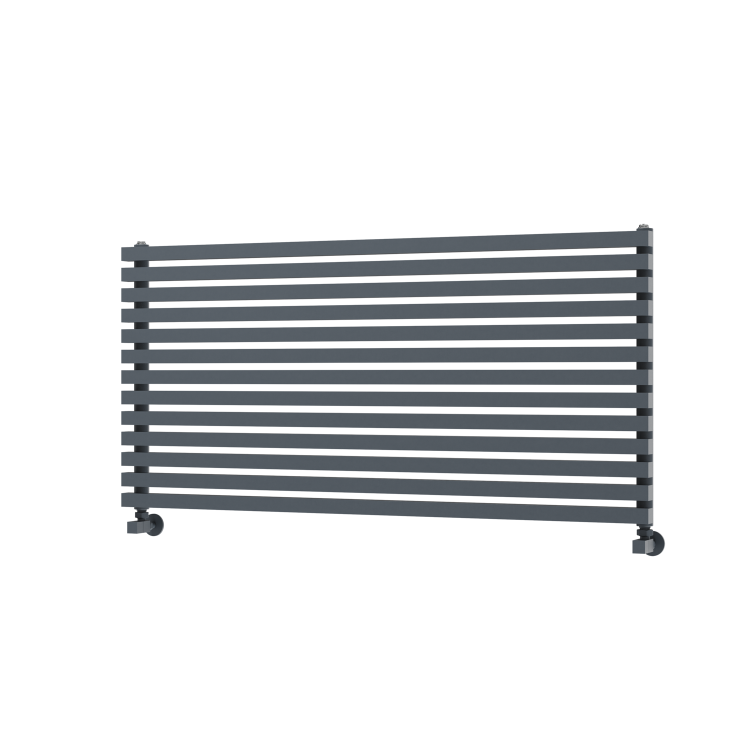 Ravello Dark Grey Anthracite Square Designer Radiator 585x1200mm Single Panel 3287 BTU