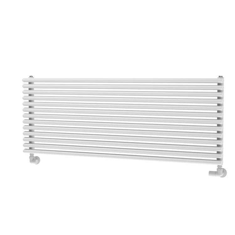 Ventura White Oval Unique Designer Radiator 455x1200mm Single Panel 2836 BTU