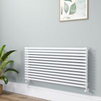 Ravello White Square Designer Radiator 585x1200mm Single Panel 3287 BTU