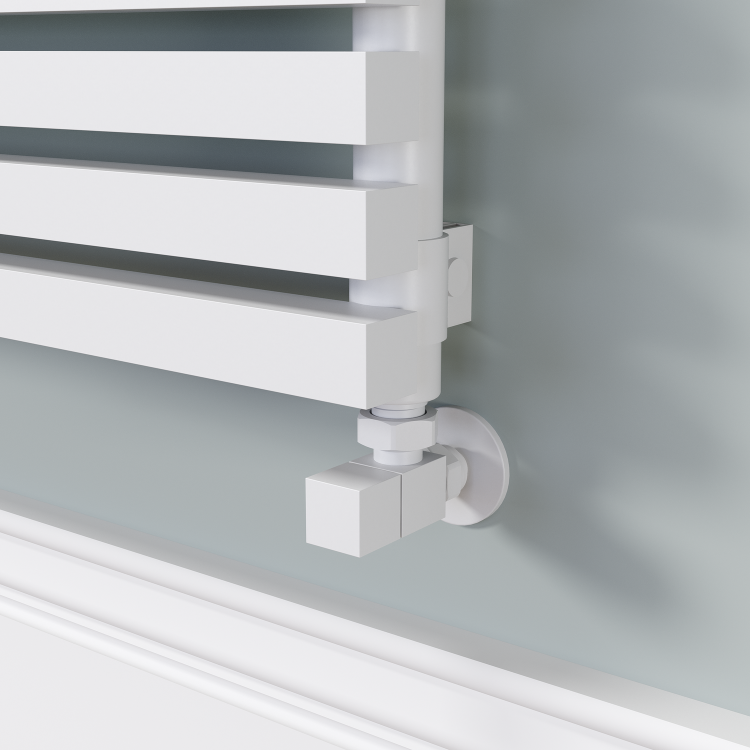 Ravello White Square Designer Radiator 585x1200mm Single Panel 3287 BTU