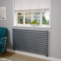 Sorrento Linea Dark Grey Anthracite Oval Designer Radiator 767x1400mm Single Panel 4311 BTU - Horizontal Bars
