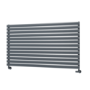 Sorrento Linea Dark Grey Anthracite Oval Designer Radiator 767x1400mm Single Panel 4311 BTU - Horizontal Bars