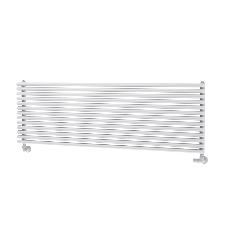 Ventura White Oval Unique Designer Radiator 455x1400mm Single Panel 3420 BTU