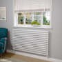 Sorrento Linea White Oval Designer Radiator 767x1400mm Single Panel 4311 BTU - Horizontal Bars