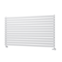 Sorrento Linea White Oval Designer Radiator 767x1400mm Single Panel 4311 BTU - Horizontal Bars