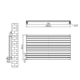 Sorrento Linea White Oval Designer Radiator 767x1400mm Single Panel 4311 BTU - Horizontal Bars
