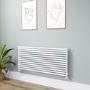 Ravello White Square Designer Radiator 585x1400mm Single Panel 3782 BTU