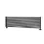 Ventura Midnight Black Oval Unique Designer Radiator 455x1600mm Single Panel 4007 BTU