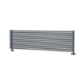Ventura Dark Grey Anthracite Oval Unique Designer Radiator 455x1600mm Single Panel 4007 BTU