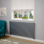 Sorrento Linea Dark Grey Anthracite Oval Designer Radiator 767x1600mm Single Panel 4915 BTU - Horizontal Bars