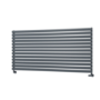 Sorrento Linea Dark Grey Anthracite Oval Designer Radiator 767x1600mm Single Panel 4915 BTU - Horizontal Bars