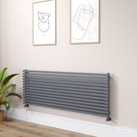 Ravello Dark Grey Anthracite Square Designer Radiator 585x1600mm Single Panel 4266 BTU