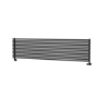 Ventura Midnight Black Oval Unique Designer Radiator 455x1800mm Single Panel 4594 BTU
