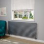 Sorrento Linea Dark Grey Anthracite Oval Designer Radiator 767x1800mm Single Panel 5532 BTU - Horizontal Bars
