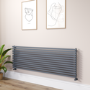 Ravello Dark Grey Anthracite Square Designer Radiator 585x1800mm Single Panel 4744 BTU