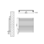 Sorrento Linea Dark Grey Anthracite Oval Designer Radiator 767x800mm Single Panel 2577 BTU - Horizontal Bars