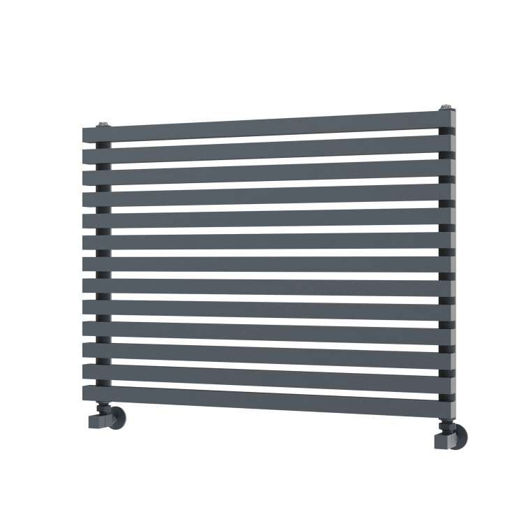 Ravello Dark Grey Anthracite Square Designer Radiator 585x800mm Single Panel 2276 BTU