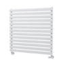 Sorrento Linea White Oval Designer Radiator 767x800mm Single Panel 2577 BTU - Horizontal Bars