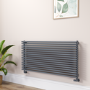 Ventura Dark Grey Anthracite Oval Unique Designer Radiator 595x1200mm Single Panel 3785 BTU