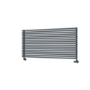 Ventura Dark Grey Anthracite Oval Unique Designer Radiator 595x1200mm Single Panel 3785 BTU